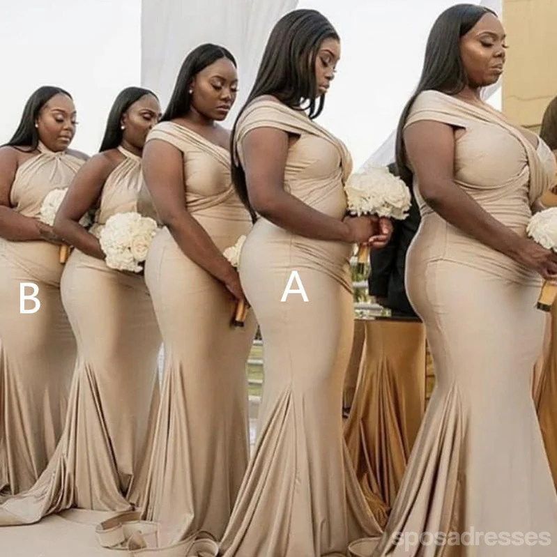 Mismatched Mermaid Off The Shoulder Sleeveless Bridesmaid Dresses Online. WG821 - bellbottoms