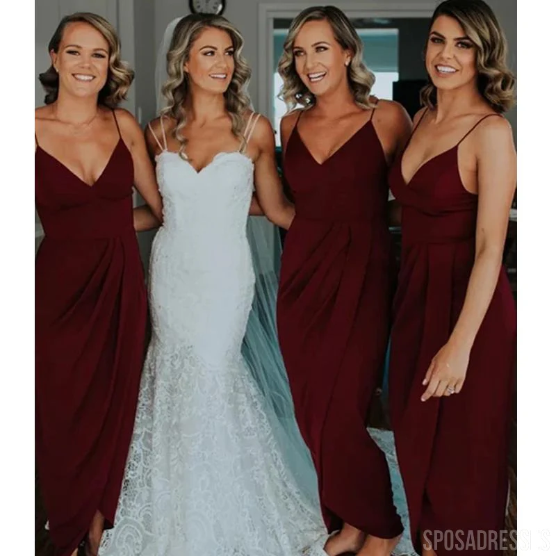 Spaghetti Straps Long Bridesmaid Dresses Online. Cheap Bridesmaids Dresses. WG730 - bellbottoms