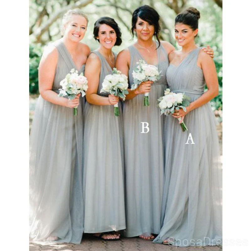 Convertible Soft Tulle Sage Green Long Cheap Bridesmaid Dresses Online. WG607 - bellbottoms