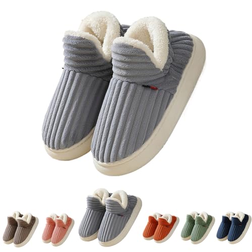pluffi slipper booties Women Warm Indoor Outdoor Booties Winter Fuzzy Warm Plush Lining Anti-slip Slippers - bellbottoms