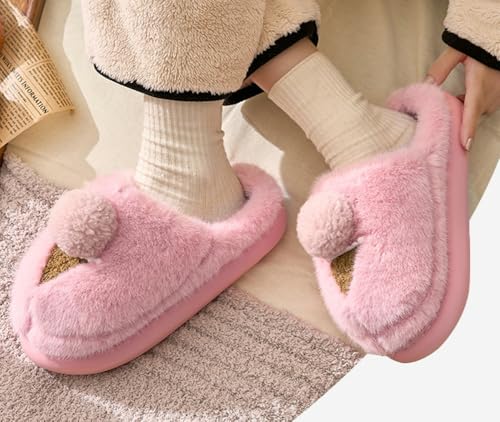 Women's Slippers Fuzzy Faux Fur Slippers Soft Plush Lightweight Warm Winter Home Slippers Indoor Non-slip - bellbottoms