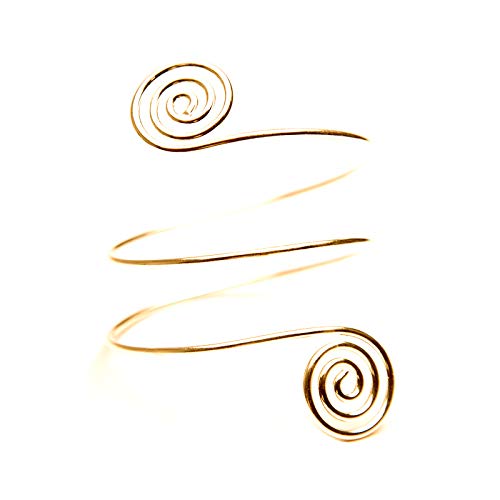 Upper Arm Bracelet Band Cuff Bangle Coil Bracelet butterfly flower Gold Armband Boho Jewelry for Women - bellbottoms