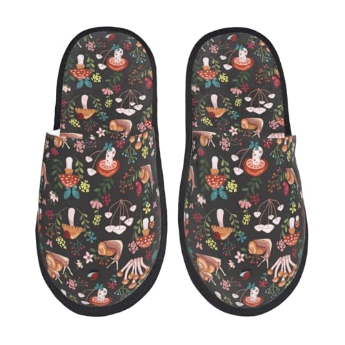Mushroom snail Slippers for Women, Womens Slippers Winter House Shoes, Anti-Skid Slippers - bellbottoms