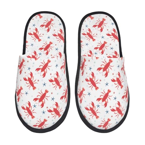 Lobster Starfish Slippers for Women, Womens Slippers Winter House Shoes, Anti-Skid Slippers - bellbottoms