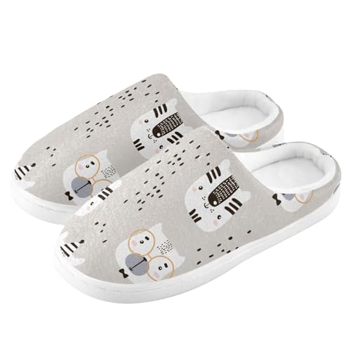 JUNZAN Little Cute Fox House Cotton Slipper Memory Foam Slippers for Men House Shoes for Home Funny Gifts 6-7 - bellbottoms