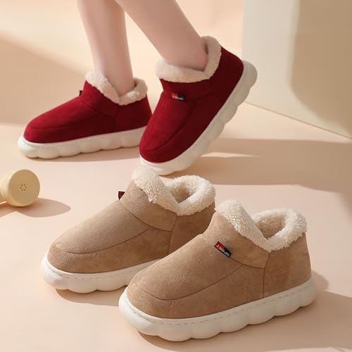 Slippers for Women Warm Bootie Slippers Comfy Memory Foam Plush Fleece Winter Indoor House Slipper - bellbottoms