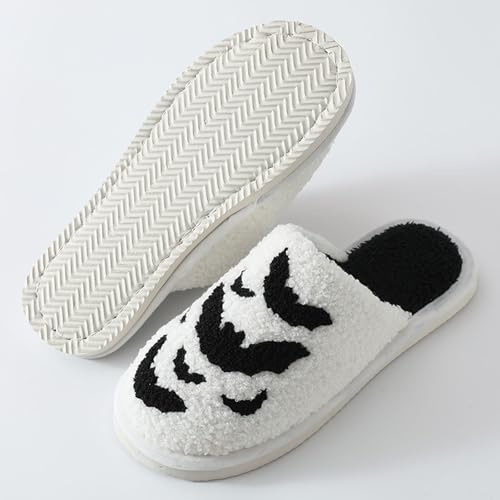 Slippers for Women Fuzzy Memory Foam Comfortable Winter Slippers Cute Bats Indoor Soft Warm Trendy Womens Slippers - bellbottoms