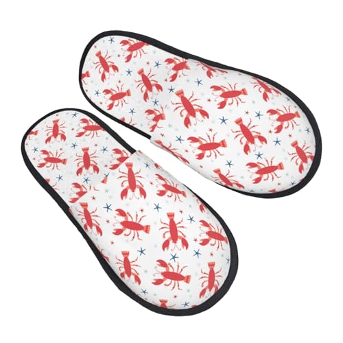 Lobster Starfish Slippers for Women, Womens Slippers Winter House Shoes, Anti-Skid Slippers - bellbottoms