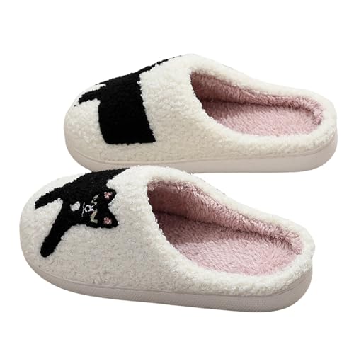 Slippers for Women Fuzzy Memory Foam Comfortable Winter Slippers Cute Cat Indoor Slip on Warm Soft Womens Slippers - bellbottoms
