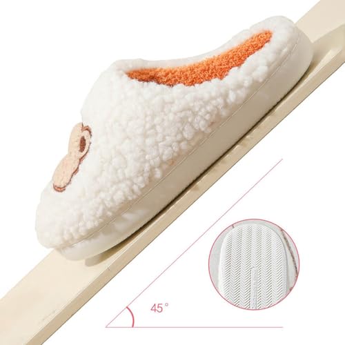 Slippers for Women Fuzzy Memory Foam Comfortable Winter Slippers Anti Slip Indoor Cute Bear Warm Soft Womens Slippers - bellbottoms