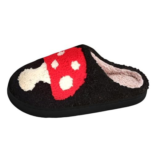 Slippers for Women Fuzzy Memory Foam Comfortable Winter Slippers Trendy Mushrooms Indoor Warm Soft Womens Slippers - bellbottoms