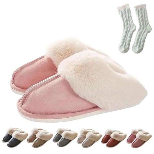 Dreamtoe Slippers For Women, Dreamtoe Microsuede Vegan Leather EVA Scuff Slipper, Winter Warm Slippers - bellbottoms
