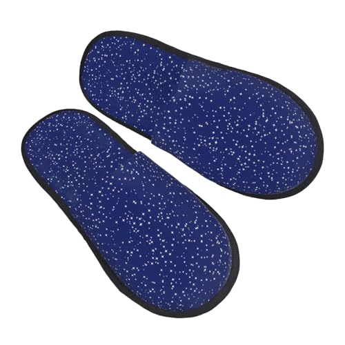 shiny Star navyblue Slippers for Women, Womens Slippers Winter House Shoes, Anti-Skid Slippers - bellbottoms