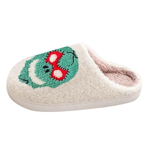 Slippers for Women Fuzzy Memory Foam Comfortable Winter Slippers Skulls Trendy Indoor Soft Warm Womens Slippers - bellbottoms