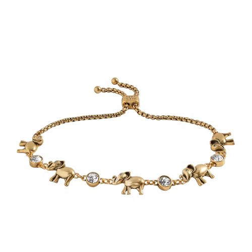 Alex and Ani Path of Symbols Expandable Bangle for Women, Elephant Charm, Two-Tone Finish, 2 to 3.5 in - bellbottoms