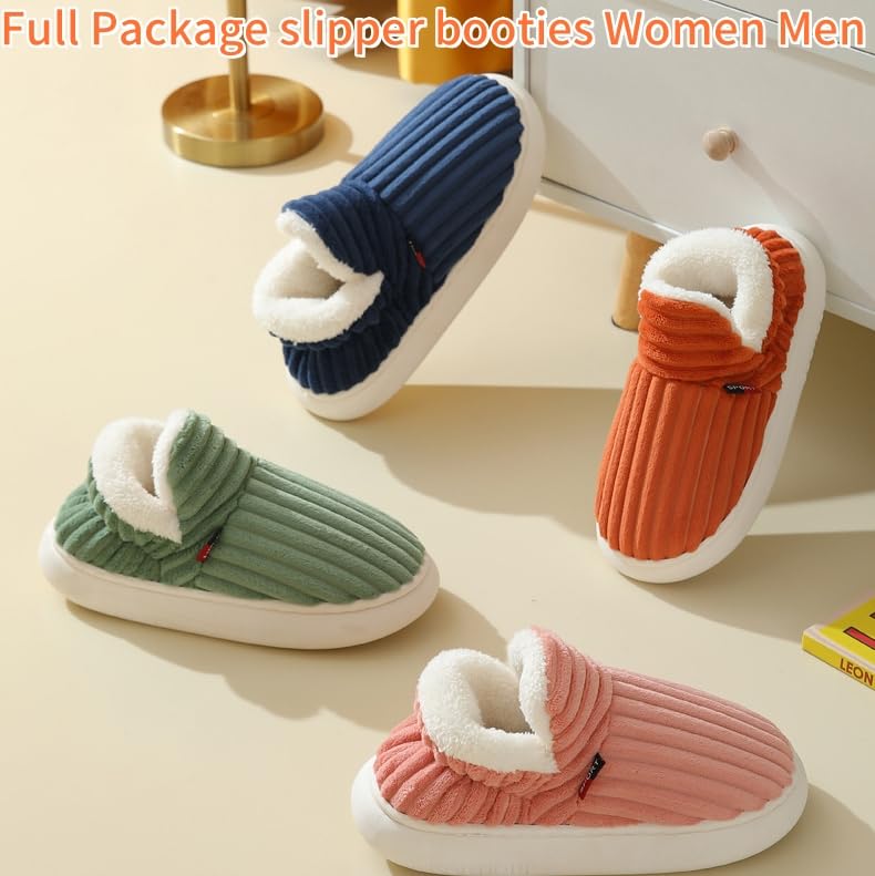 pluffi slipper booties Women Warm Indoor Outdoor Booties Winter Fuzzy Warm Plush Lining Anti-slip Slippers - bellbottoms