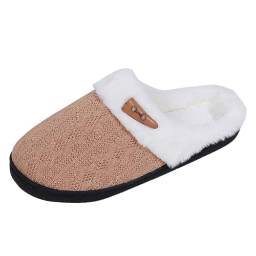 Slippers for Women Men Memory Foam Slippers Fuzzy House Bedroom Shoes Soft Comfy Indoor and Outdoor Home - bellbottoms