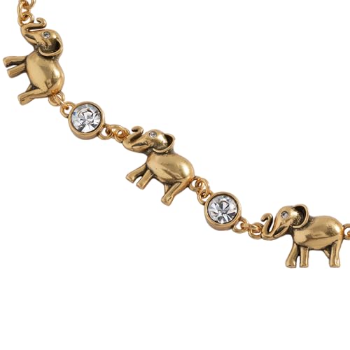 Alex and Ani Path of Symbols Expandable Bangle for Women, Elephant Charm, Two-Tone Finish, 2 to 3.5 in - bellbottoms