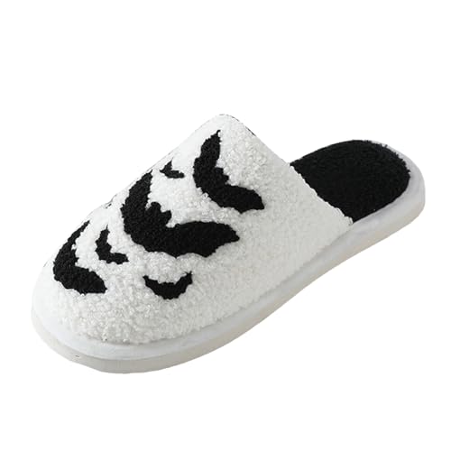 Slippers for Women Fuzzy Memory Foam Comfortable Winter Slippers Cute Bats Indoor Soft Warm Trendy Womens Slippers - bellbottoms