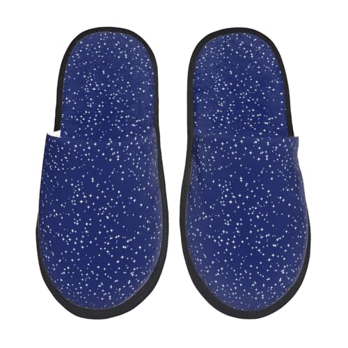 shiny Star navyblue Slippers for Women, Womens Slippers Winter House Shoes, Anti-Skid Slippers - bellbottoms