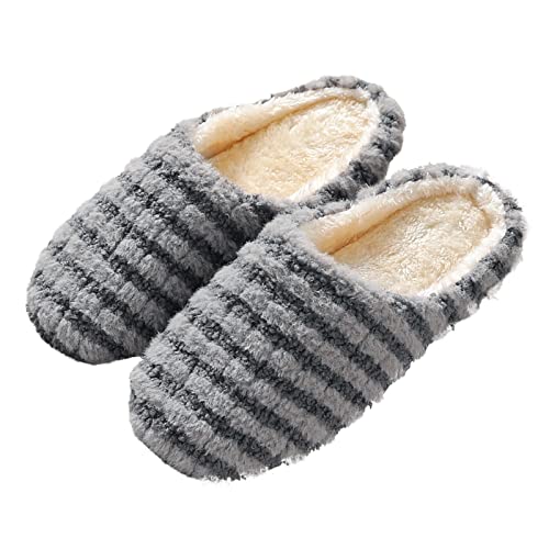 Slippers for Women Light Furry Fur Fluffy Indoor Warm Cozy Plush Bedroom Shoes Soft Flat Fuzzy Memory Foam for Lady - bellbottoms