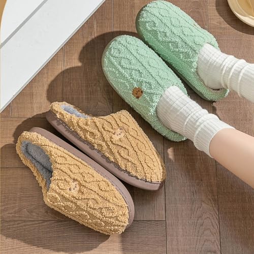 Slippers for Women Fuzzy Memory Foam Fluffy Winter Slippers Cute Bear Plush Warm Platform Indoor Womens Slippers - bellbottoms