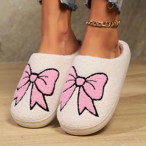 Halloween Slippers for Women Knit Comfy Cotton Lined Slippers Memory Foam Soft Plush Warm Winter Women's Slippers - bellbottoms