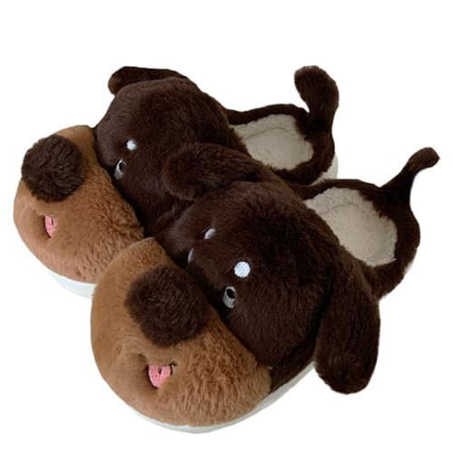 Dog Slippers Animal Slippers Women's Slippers Cute Plush Slippers Home Warm Slippers Winter Indoor Slippers - bellbottoms