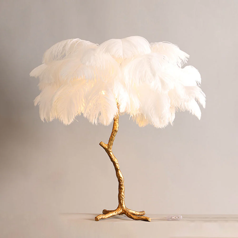 O'Moore Nordic Luxury Unique Ostrich Feather Floor Lamp