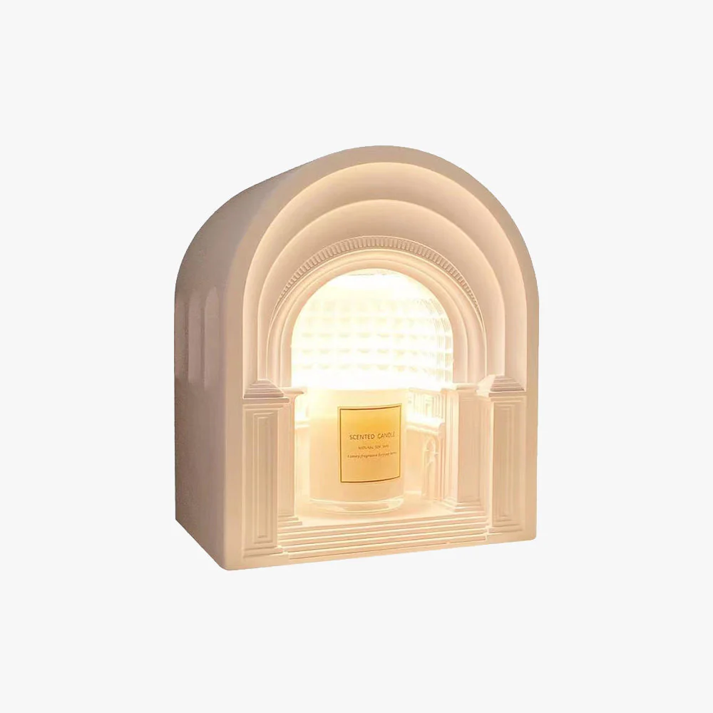 Félicie Art Deco Dome Candle Gypsum Table Lamp