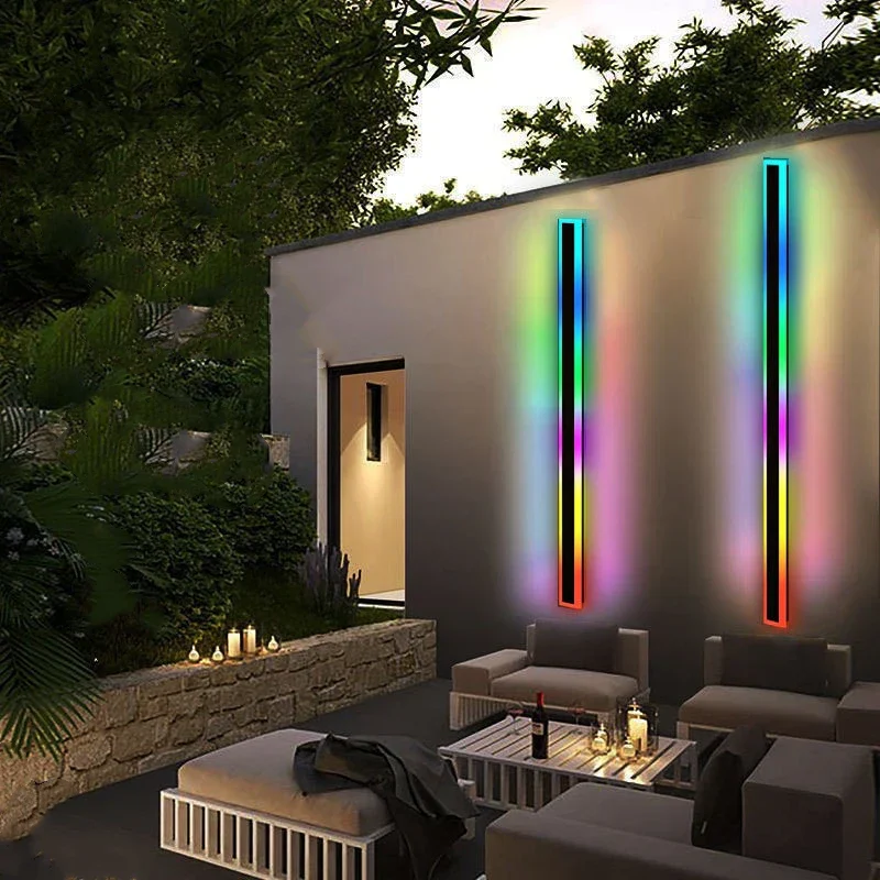 Outdoor Colorful Strip Wall Lamp