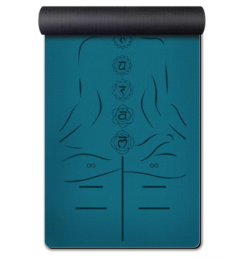 Premium Tpe Rubber Yoga Mat 6mm Eco-Friendly Pro Exercise Mat Non-Slip Anti-Tear Fitness Mat