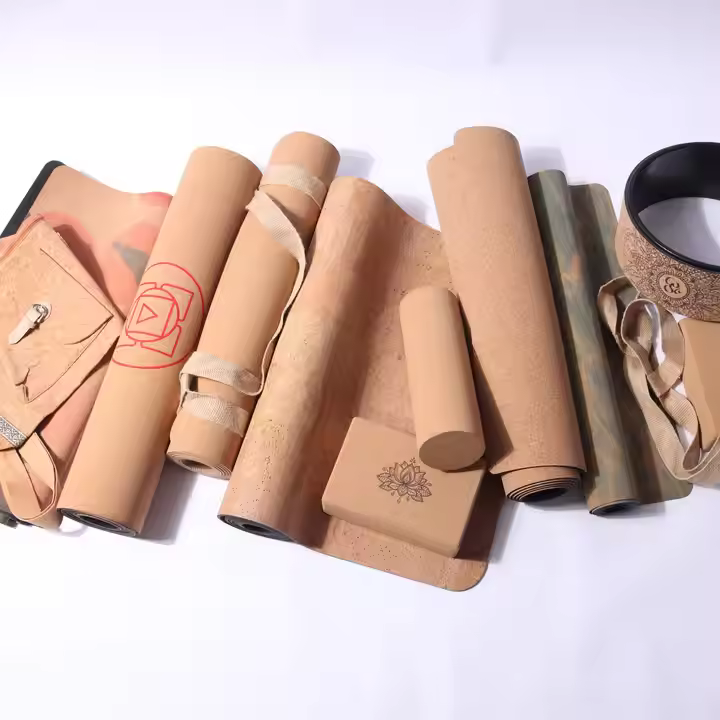 Yoga Mat Starter Kit Set 4-Piece Yoga Kit Includes Yoga Mat 2 Yoga Blocks Yoga Wheel