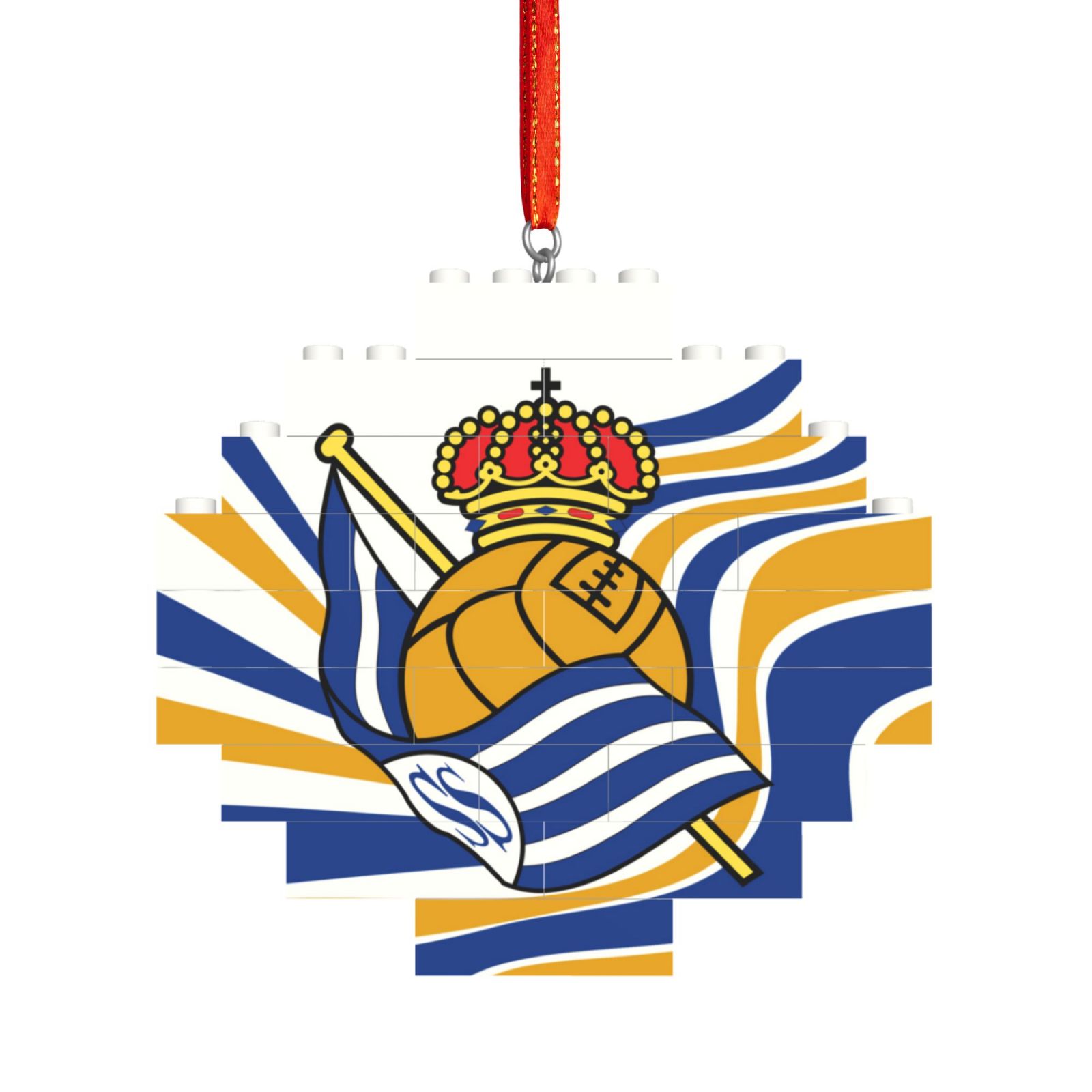 Real Sociedad Building Block Puzzle Ornament BBP2193 - Soccerfana