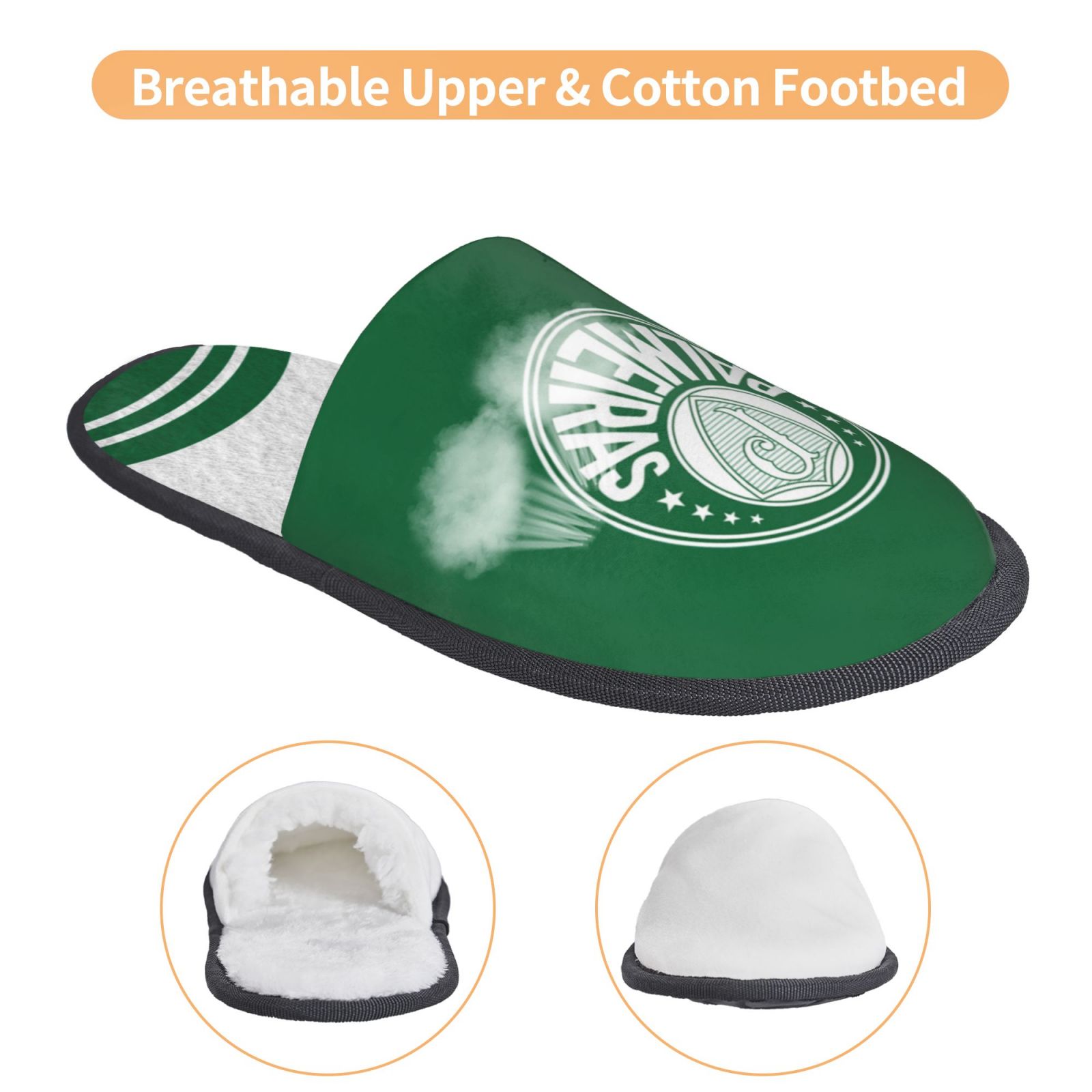 SE Palmeiras Cotton Slippers FSP2205 - Soccerfana
