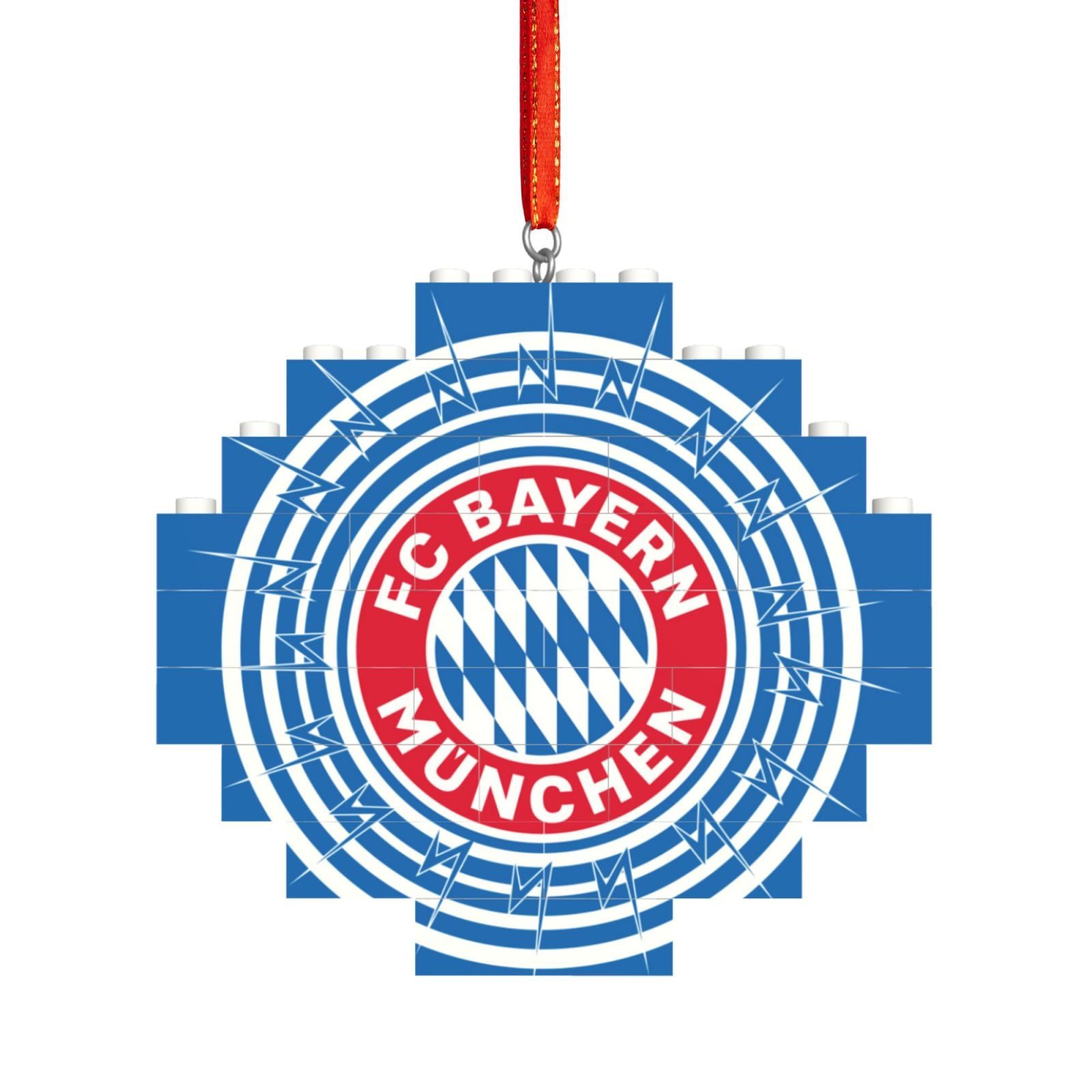 Bayern Munich Building Block Puzzle Ornament BBP2192 - Soccerfana