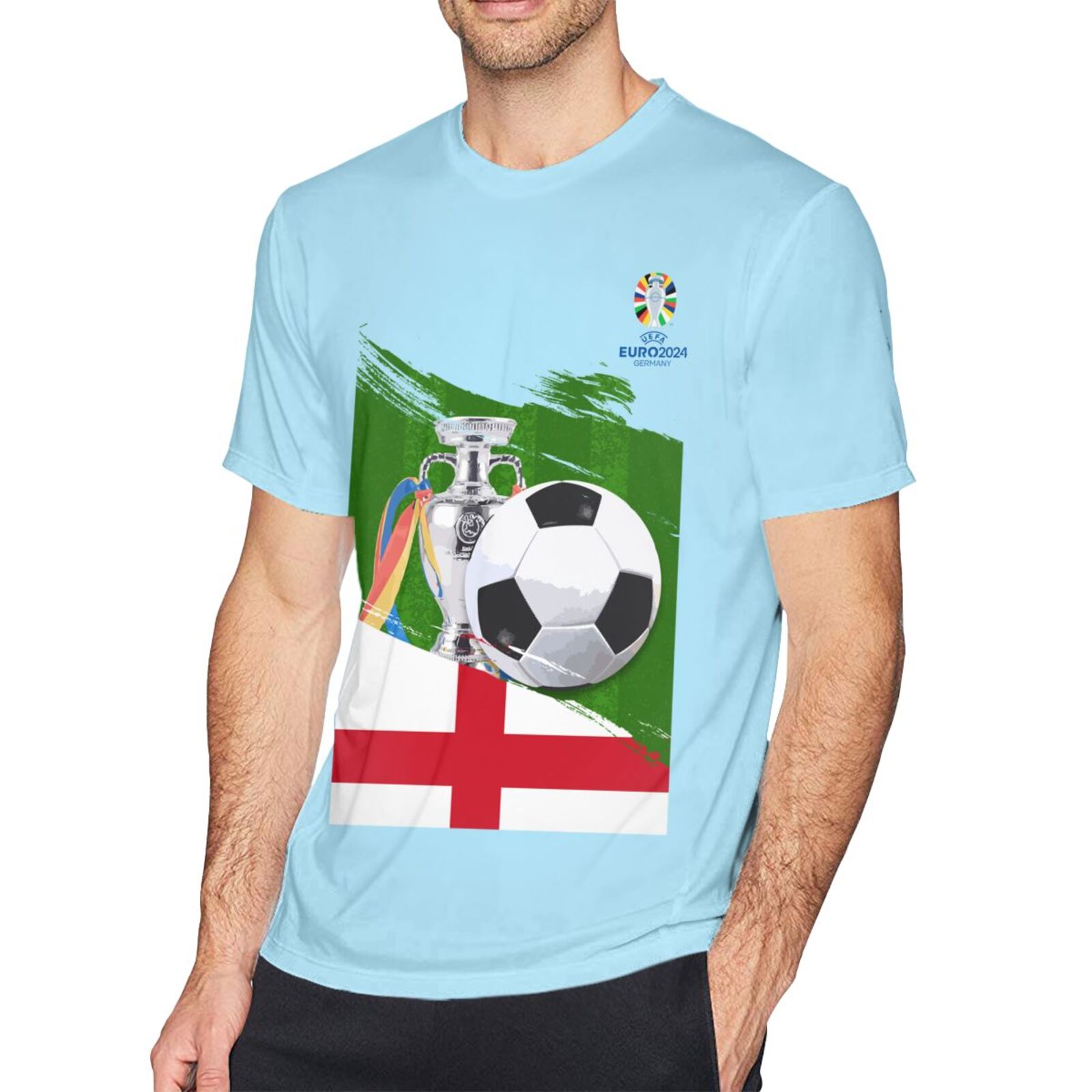 Men's England EURO 2024 Basic Short Sleeve T-Shirt BST1681 - Soccerfana