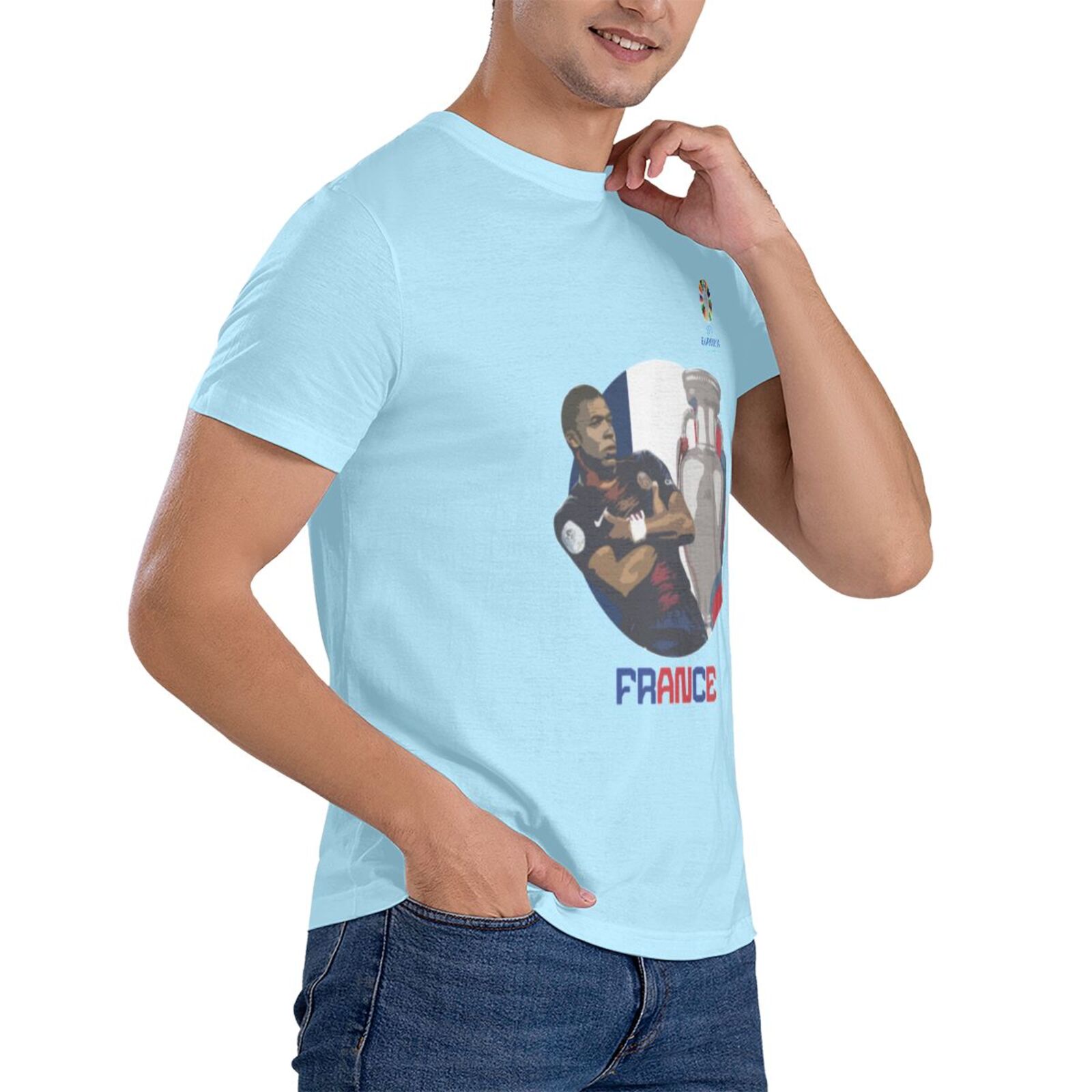 Men's France EURO 2024 Basic Short Sleeve T-Shirt BST1729 - Soccerfana