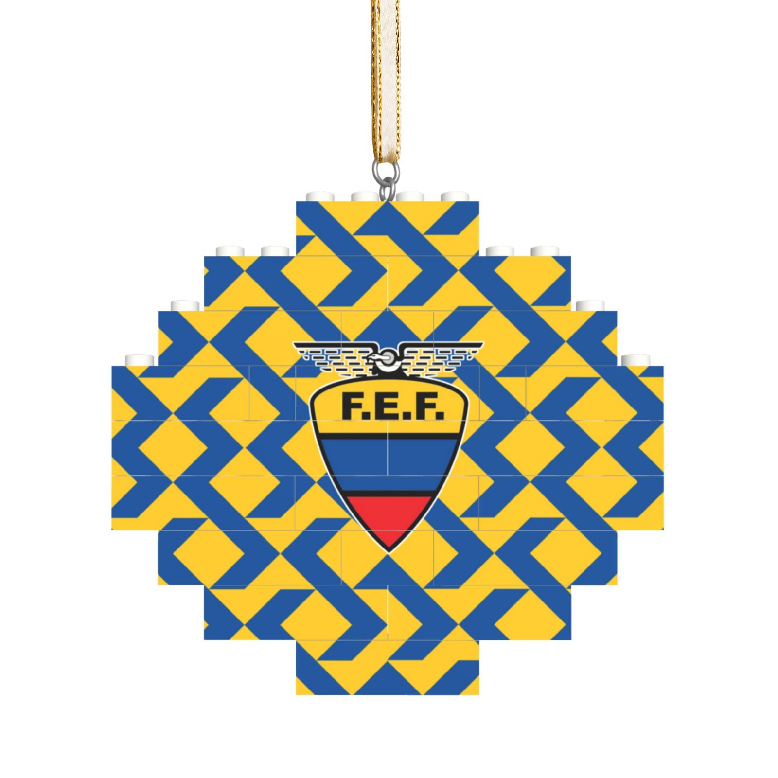 Ecuador Building Block Puzzle Ornament BBP1994 - Soccerfana