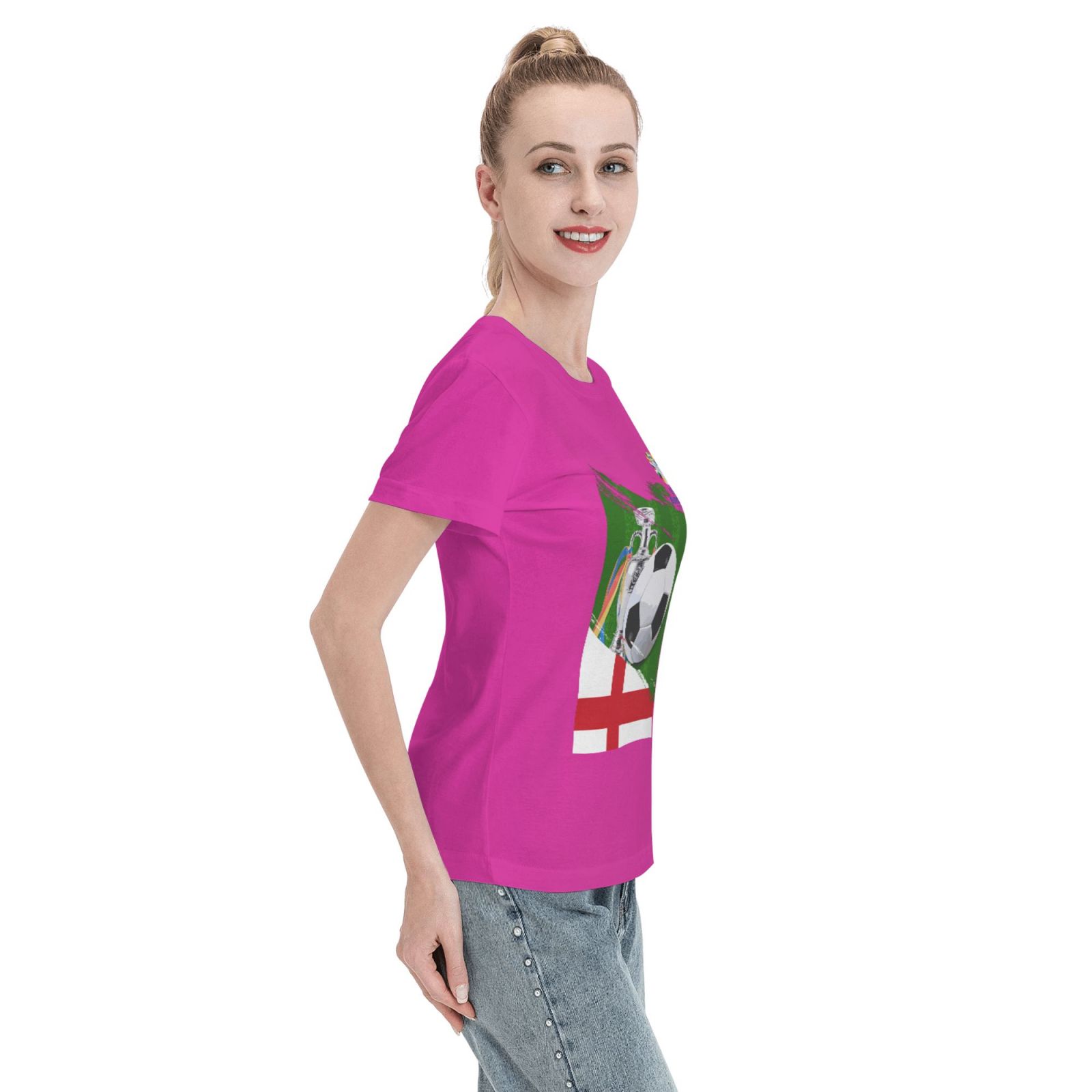 Women's England EURO 2024 Basic Short Sleeve T-Shirt WBT1682 - Soccerfana