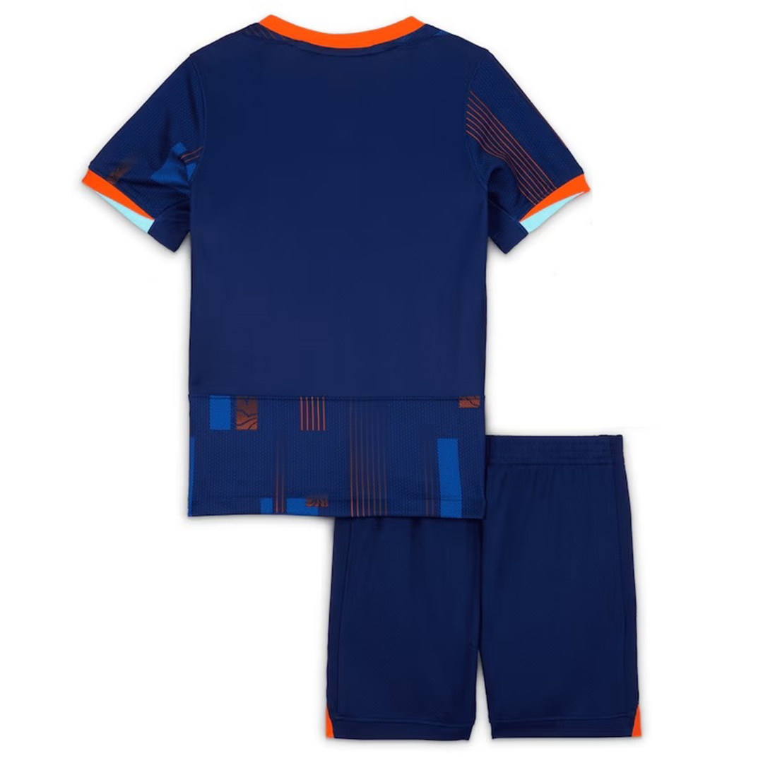 Kid's Netherlands Away Jersey+Shorts EURO 2024 - Soccerfana