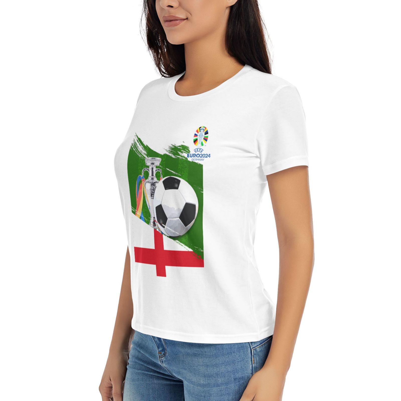 Women's England EURO 2024 Basic Short Sleeve T-Shirt WBT1682 - Soccerfana