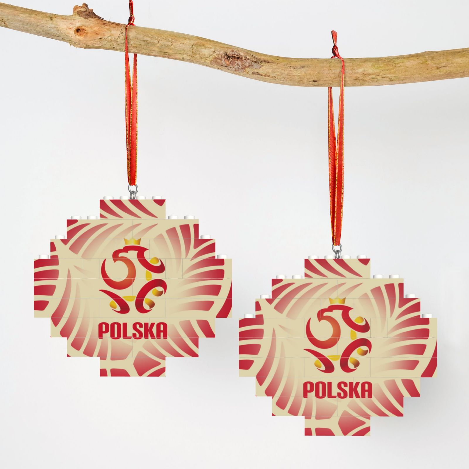 Poland Building Block Puzzle Ornament BBP2195 - Soccerfana