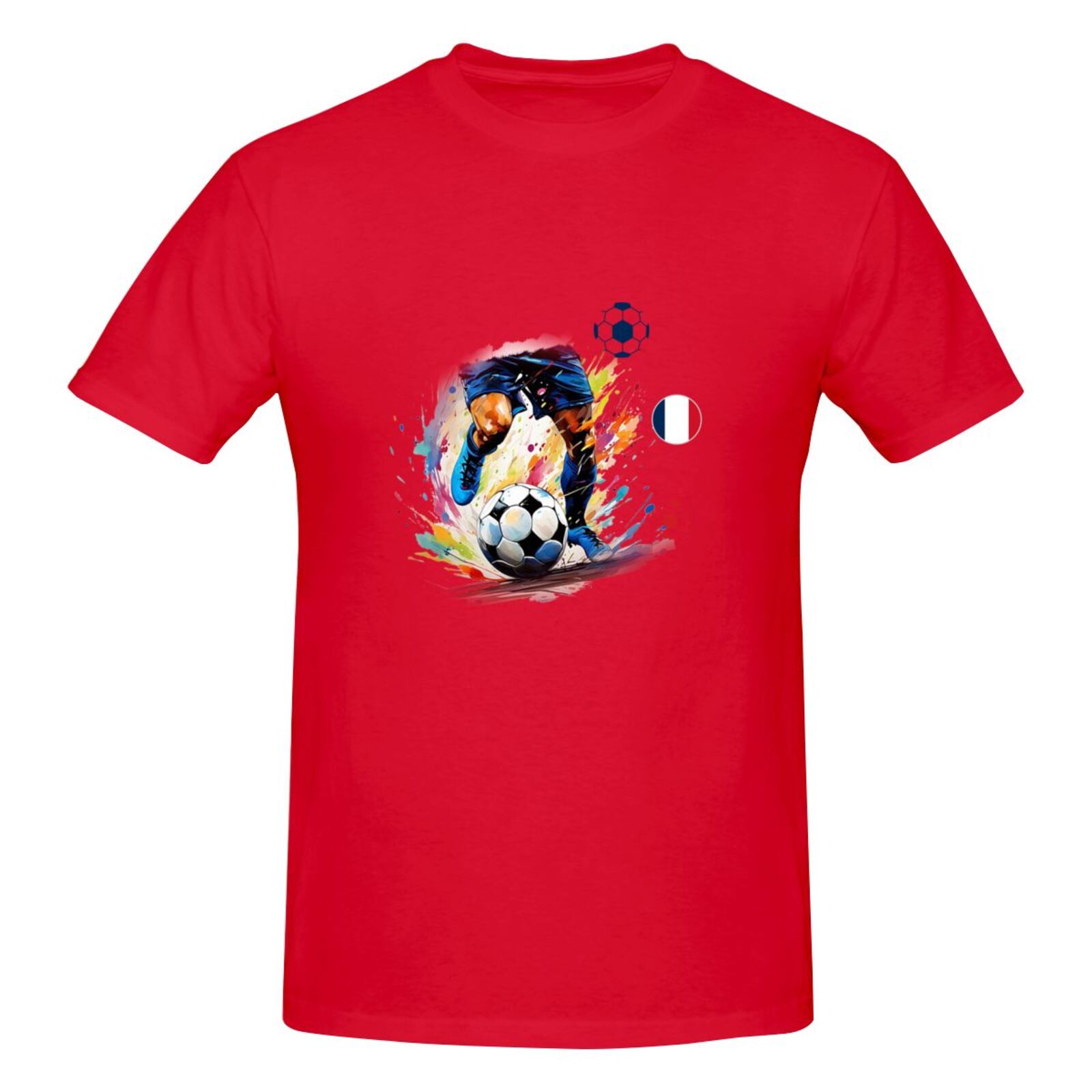 Men's France EURO 2024 Basic Short Sleeve T-Shirt BST1749 - Soccerfana