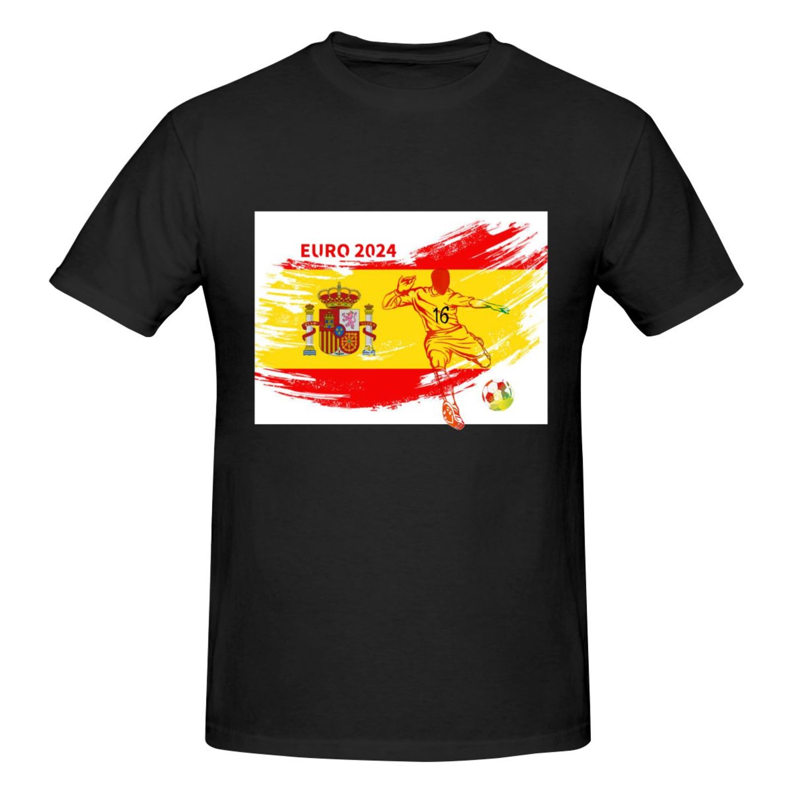 Men's Spain EURO 2024 Basic Short Sleeve T-Shirt BST1753 - Soccerfana