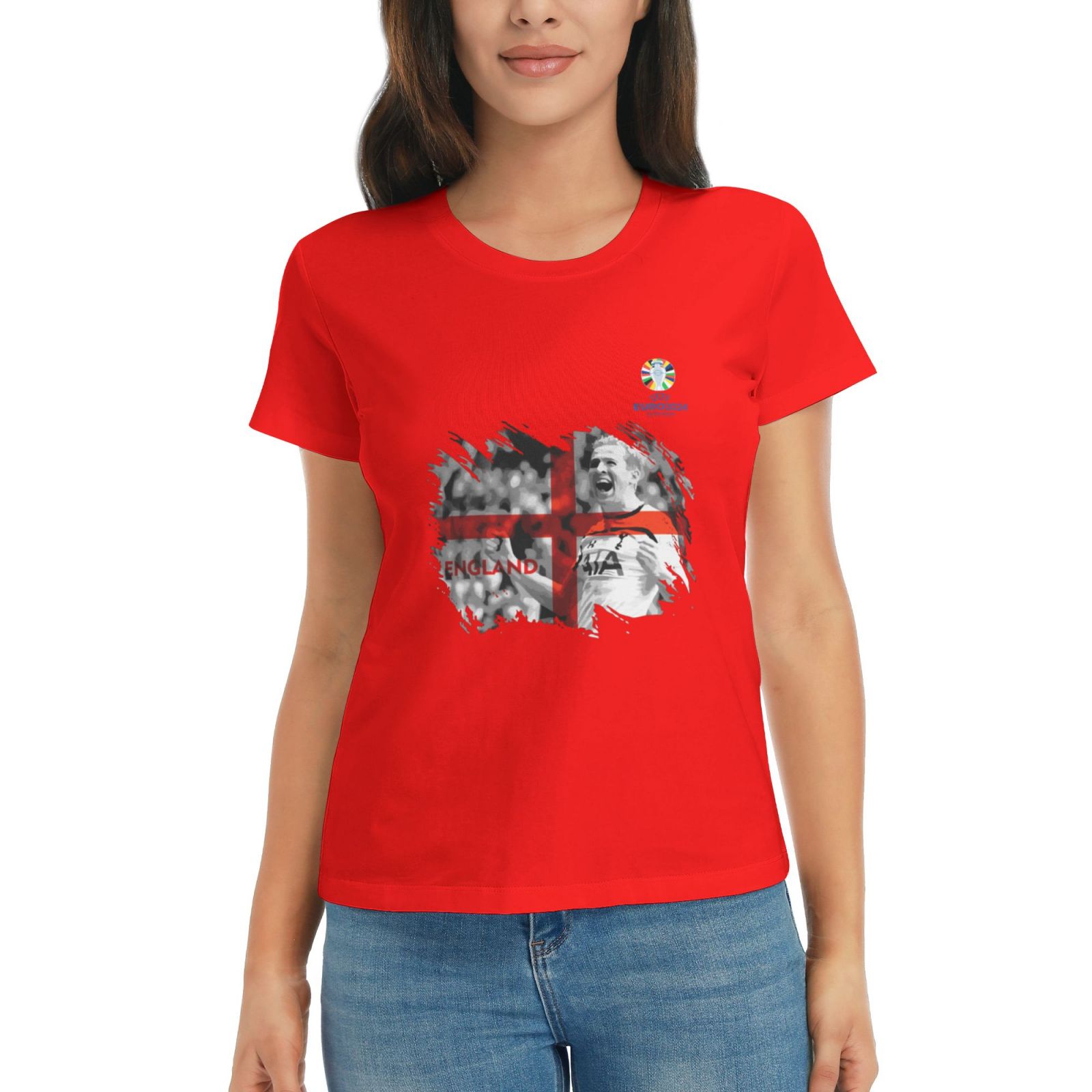 Woman's England EURO 2024 Basic Short Sleeve T-Shirt WBT1712 - Soccerfana