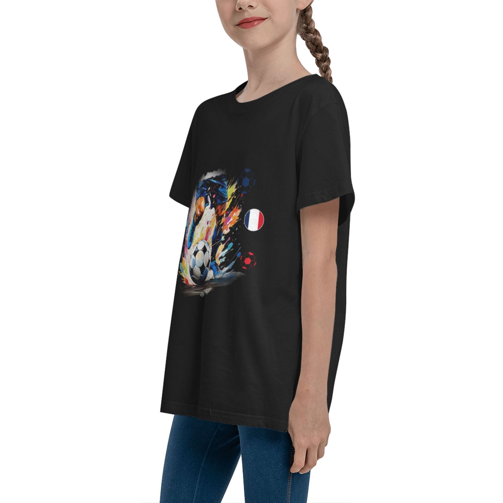 Kid's France EURO 2024 Teenage T-shirt TET1755 - Soccerfana