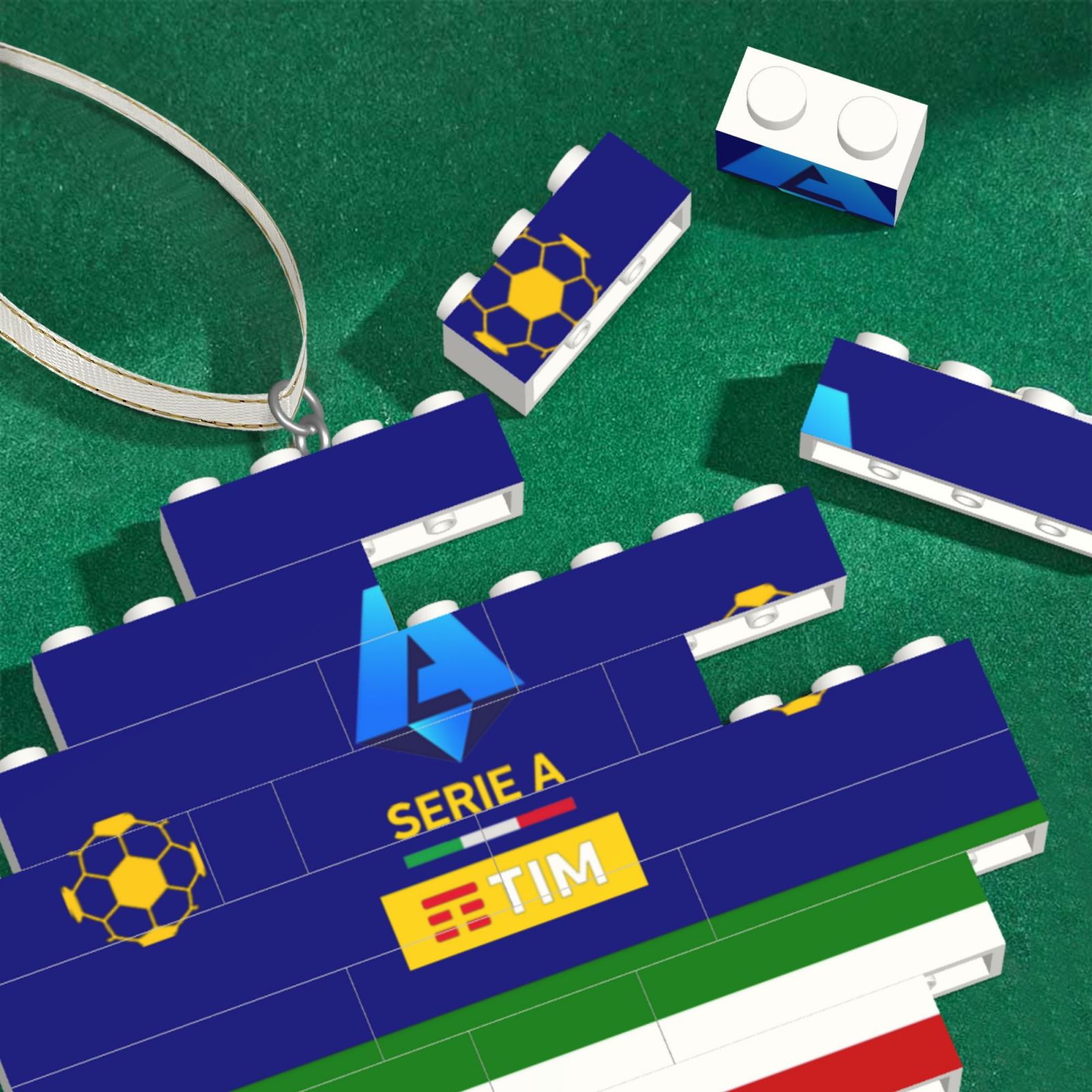 Italy Football League Building Block Puzzle Ornament BBP2024 - Soccerfana