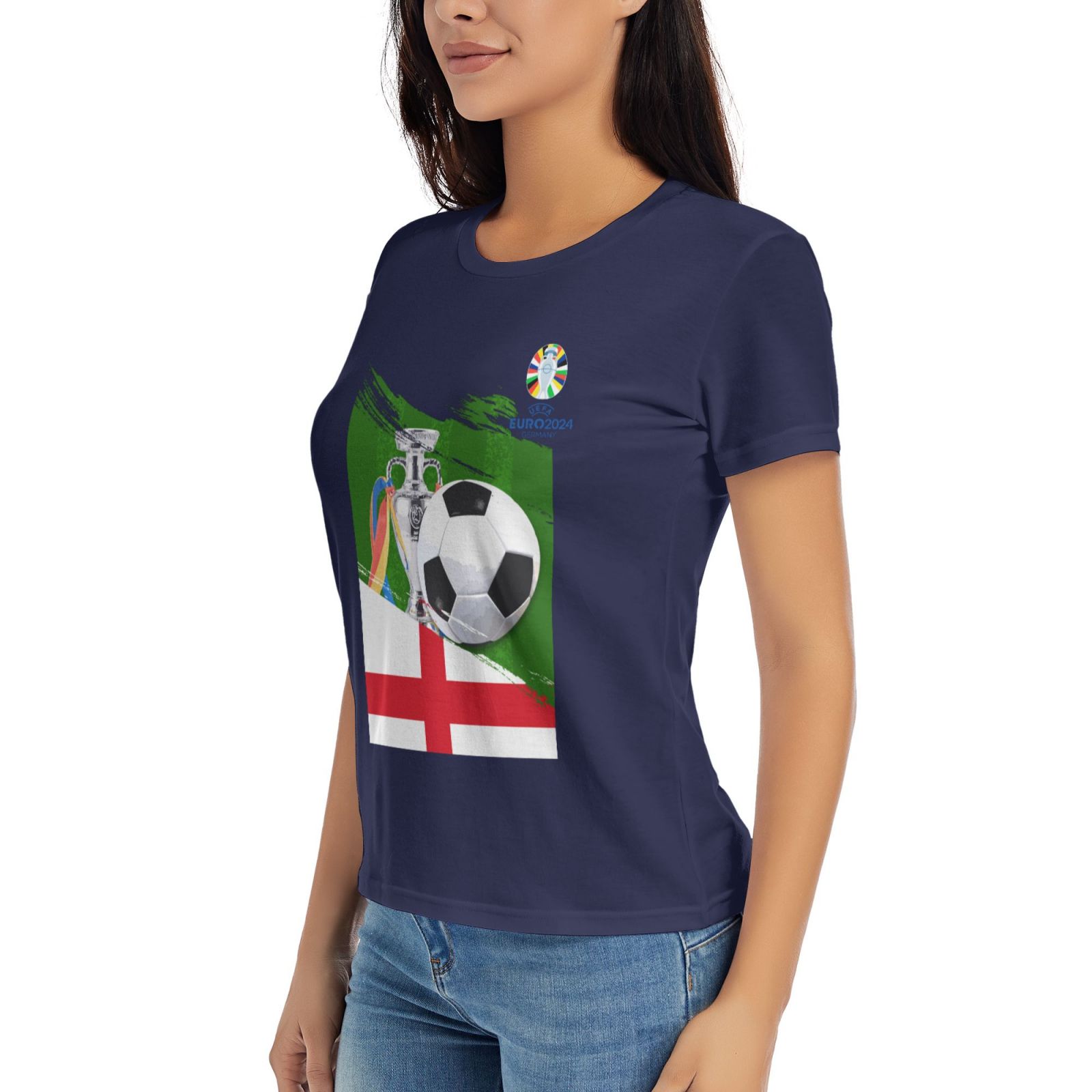 Women's England EURO 2024 Basic Short Sleeve T-Shirt WBT1682 - Soccerfana