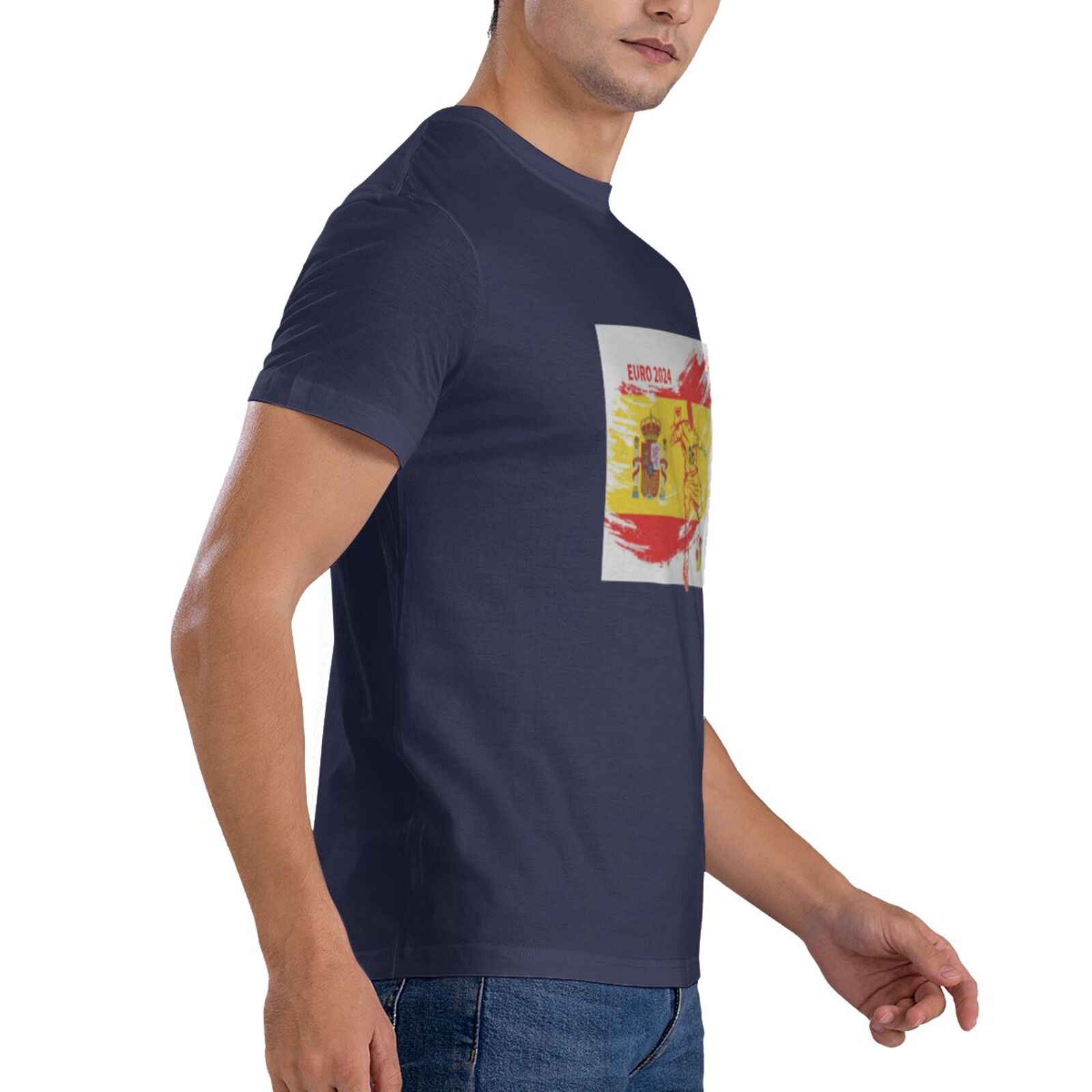 Men's Spain EURO 2024 Basic Short Sleeve T-Shirt BST1753 - Soccerfana